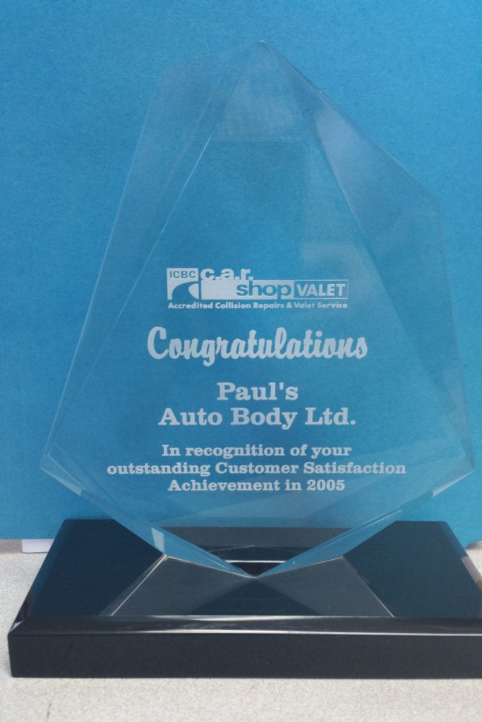 pauls auto body ICBC award